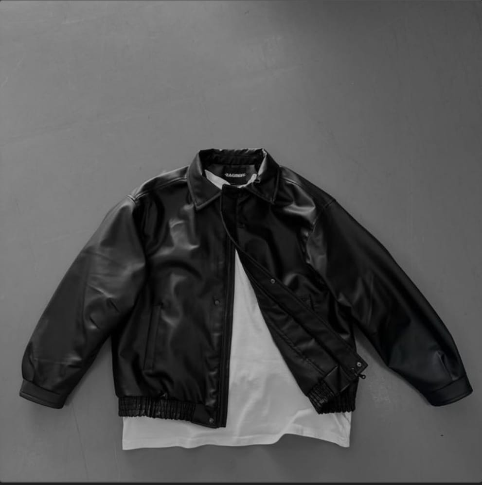 BLACK LETHEAR JACKET