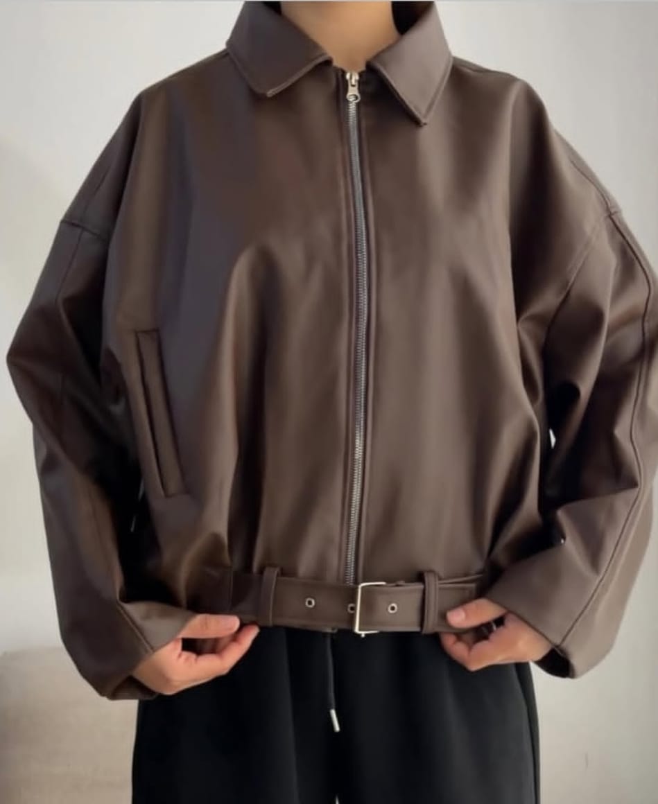 LETHEAR BELT JACKET