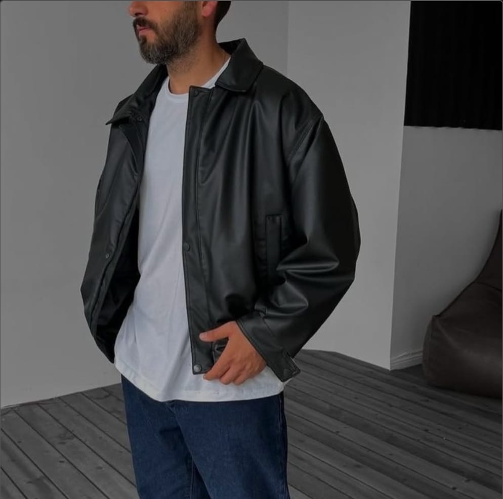 BLACK LETHEAR JACKET